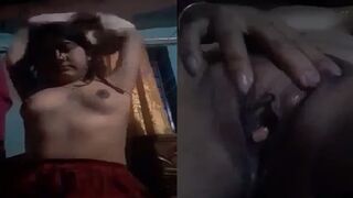 Teen village girl nai dikhai boobs or chut kari chut mai ungli
