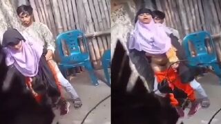 Muslim jawan ladki ko khade khade choda uske bf nai