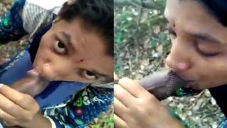 Telgu village girl ka outdoor blowjob