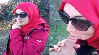 Sexy nri bhabhi ka outdoor blowjob