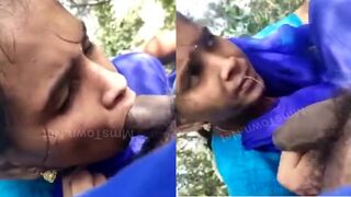 Tamil aunty ka jungle blowjob