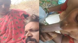 Telgu bhabhi ka outdoor blowjob