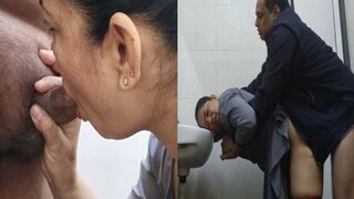 Maalik nai kaamwali ko toilet k andar choda