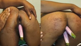 Chut or gaand mai baigan leti horny big ass girl