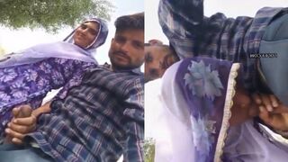 Rajasthani cheater village bhabhi ka outdoor blowjob mms