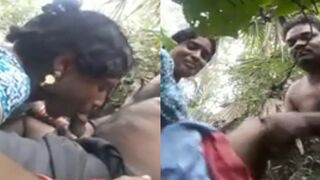 Dehati bhabhi ka outdoor blowjob or chudai
